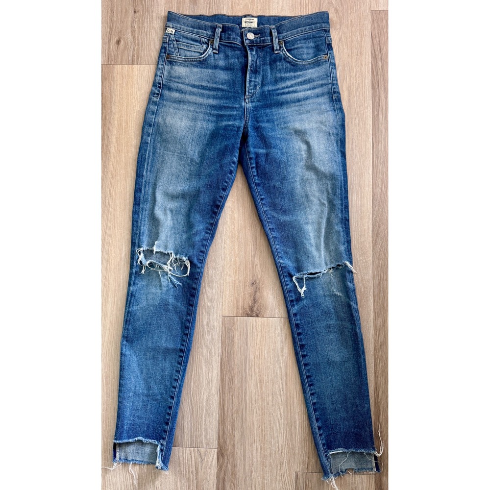 Citizens of Humanity Premium Vintage Skinny Jeans Distressed Raw Hem Women 26